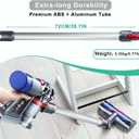 GYLBF Quick Release Wand Compatible for Dyson V15 V11 V10 V8 V7 Stick Vacuum Cleaners, Vacuums Attachment Extension Tube, 28.3 IN (Silver)