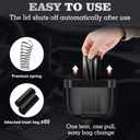 2 Packs Car Trash Can with LidBuilt-in Storage Garbage BagLeakproof Vehicle TrashCar Accessories for Interior,Mini Garbage Bin for Automotive, Office, Kitchen,Bedroomwith 60pcs Trash Bags