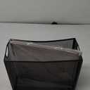 Hanging File Organizer, Letter-Size File Holder with 5 Folders, Modern Metal Mesh Storage Basket, Black and Grey, 12.2 x 9.45 x 5.45 inches