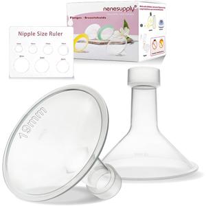 Nenesupply 19mm Flange Compatible with Medela Breast Pump Parts Replace 19mm Flange for Medela Accessories Compatible with Pump in Style Parts Symphony Swing Harmony Pump Work with Personalfit Flex