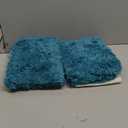MIULEE Teal Bathroom Rugs Set 2 Piece, Soft Absorbent Microfiber Bath Mat Set, Non Slip Quick Dry Machine Washable Plush Shaggy Bath Rugs for Bathroom Floor, Tub and Shower, 16x24 inches