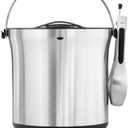 OXO 3107300 Steel Ice Bucket and Tongs Set