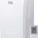 BLACK+DECKER Smart Portable Air Conditioner, 12,000 BTU for Rooms up to 550 Sq. Ft., Smart Portable AC with Follow Me Remote and Window Kit, BPACT12WT, White