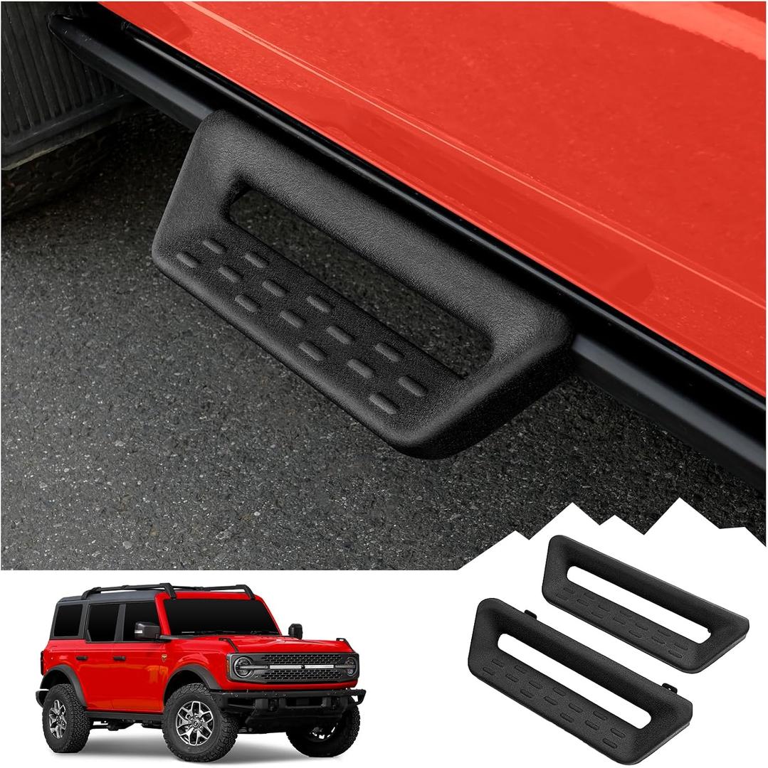 MABETT 2Pcs Running Boards Side Steps for 2021-2024 Ford Bronco 2/4 Door AccessoriesBlack Side Steps Bar Rock Sliders Nerf Bar fit Bronco