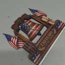 USA 250th Anniversary Wooden Plaque, 250th Anniversary Decorations, USA 250th Anniversary Merchandise, 250 Anniversary USA Merchandise, Liberty Bell Patriotic Table Decor, 4th of July Decorations, American Flag Independence Day Gift, Desk Shelf Display 1776-2026