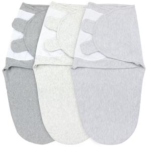 Bublo Baby Swaddles for Newborns  3-Pack Infant Swaddles 0-3 Months  Adjustable Swaddle Sleep Sack  Soft Organic Cotton Baby Wrap for Safe & Cozy Sleep (Melange Grey)