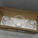 3-Pack Clear Glass Shades, Bell Shaped Glass Shade Covers Ceiling Fan Lamp Replacements, Light Fixtures Lampshade for Chandelier Wall Sconces, 1.61" Fitter Size, 5" High x 4.7" Diameter