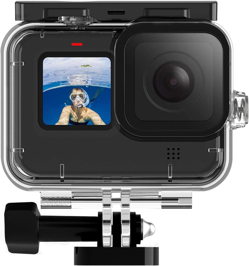 TELESIN Waterproof Housing Case for GoPro Hero 11 Hero 10 Hero 9 Underwater Diving Transparent Protective Cover Shell with Quick Release Mount