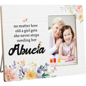 Abuela Gifts for Grandma from Grandson Granddaughter, Grandmother Picture Frame, 4x6 Inch Photo