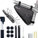 NDakter Bike Bicycle Frame Storage Bag, 2L Waterproof Bicycles Triangle Pouch, Cycling Pack for Phone, Wallet, Keys, Tools, Accessories, Bikes Front Tube Bag for Mountain Road Bike, MTB
