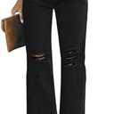 LookbookStore High Waisted Ripped Flare Jeans for Women Distressed Bell Bottom Jeans Wide Leg Pants Size XL