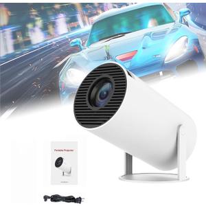 The Pure Project The Pure Projector 4K WIFI Mini Projector HD Pure Project Projector Mini Portable Automatic Keystone Correction HD Projector Portable Outdoor/Indoor Movie Projector Christmas