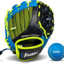 Franklin Sports Kids Baseball Glove - NeoGrip Boys + Girls Youth Tball Glove - Toddler + Youth Teeball, Baseball + Softball Mitt - Right Hand Throw - 9.5" , Blue