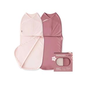 Momcozy Swaddles for Newborns, Quiet Fastener Swaddle Suitable for Infant 0-3 Months, New-Parent-Friendly Sleep Sack, Reduce Startle Reflex, Newborn Boys Girls Registry Essentials, 2-Pack, Bloom