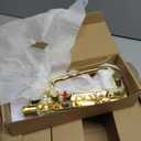 Prime-Line Products C 1283 Sliding Door Handle Set, Brass, 5 Pack