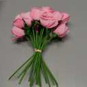 Pink Artificial Roses, Bunch of 18 Fake Pink Roses with Stems, (12") 30cm Silk Flowers Bouquet for Outdoor & Indoor Events Wedding Party Home Decoration & Gifts-DIY & Crafts