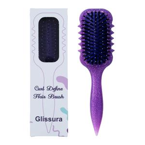 2 x Glissura Curl Defining Brush for Curly Hair, Detangles and Styles Wet or Dry Curls, Perfect for Waves and Coils (Amethyst Abyss Purple)