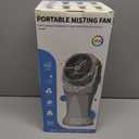 30000mAh Misting Fan Portable Battery Powered Fan with 2L Water Tank,Portable Mist Cooling Fans for Outdoor Camping Tent-120Auto Oscillating,4 Wind Speeds & Spray Modes,RGB Light Gray-Green