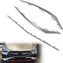 XQSMWF 3Pcs Front Bumper Cover Molding Trim Electroplated Compatible with Mercedes Benz W117 CLA180 CLA200 CLA250 2016 2017 2018 2019 1178854900 1178855000 1178855100 Left Center Right