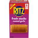 RITZ Fresh Stacks Roasted Garlic Crackers, Travel Snacks, 11.8 oz (8 Multi Snack Packs)