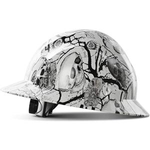 LANON Full Brim Hard Hat, OSHA Construction Work Approved, Premium Charcoal Gray Design, FRP Safety Helmet with 4 Point Adjustable Ratchet Suspension, Class C