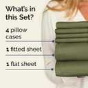 King 6 Piece Sheet Set - Comfy, Breathable & Cooling - Hotel Luxury Bedding for Women, Men, Kids, Teens & Children - 1 Flat & 1 Fitted Sheet & 4 Pillowcases w/ Deep Pockets - Wrinkle Free - Sage Green