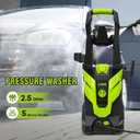 Pressure Washer, Power Washer with 4 Quick Connect Nozzles 1 Foam Cannon, High Pressure Cleaning Machine for Cars/Fences/Driveways/Patios/Farms/Home Cleaning
