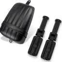 Rear Passenger Pillion Seat with Passenger Footpeg Kit fits for Harley Softail 2018-2025 Street Bob FXBB 18-later FXBB, FXST and '21-later FXBBS models
