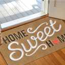 AAZZKANG Brown Doormat Large 36"x24" Outdoor Indoor Home Sweet Home Welcome Mat with Non Slip Rubber Backing Easy to Clean Front Entrance Mats