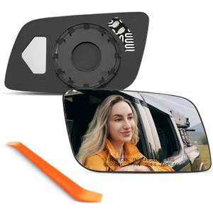 Compatible with 1985-2005 Chevrolet Chevy Astro, GMC Safari Passenger Side Mirror, Right Side Mirrors Replacement Glass with Backing Plate, Power Heated