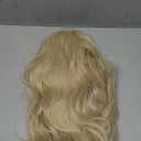 FAVE Long Blonde Wig Wavy Synthetic Wig Platinum Blonde Wig Middle Part Natural Blonde Wig Wigs for White Women(28 Inches)