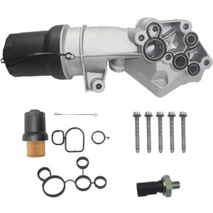 Aluminum Engine Oil Filter Housing with Engine Mounting Bolts Compatible with Audi Volkswagen Vehicle TT Jetta Passat Beetle Golf Rabbit Replaces