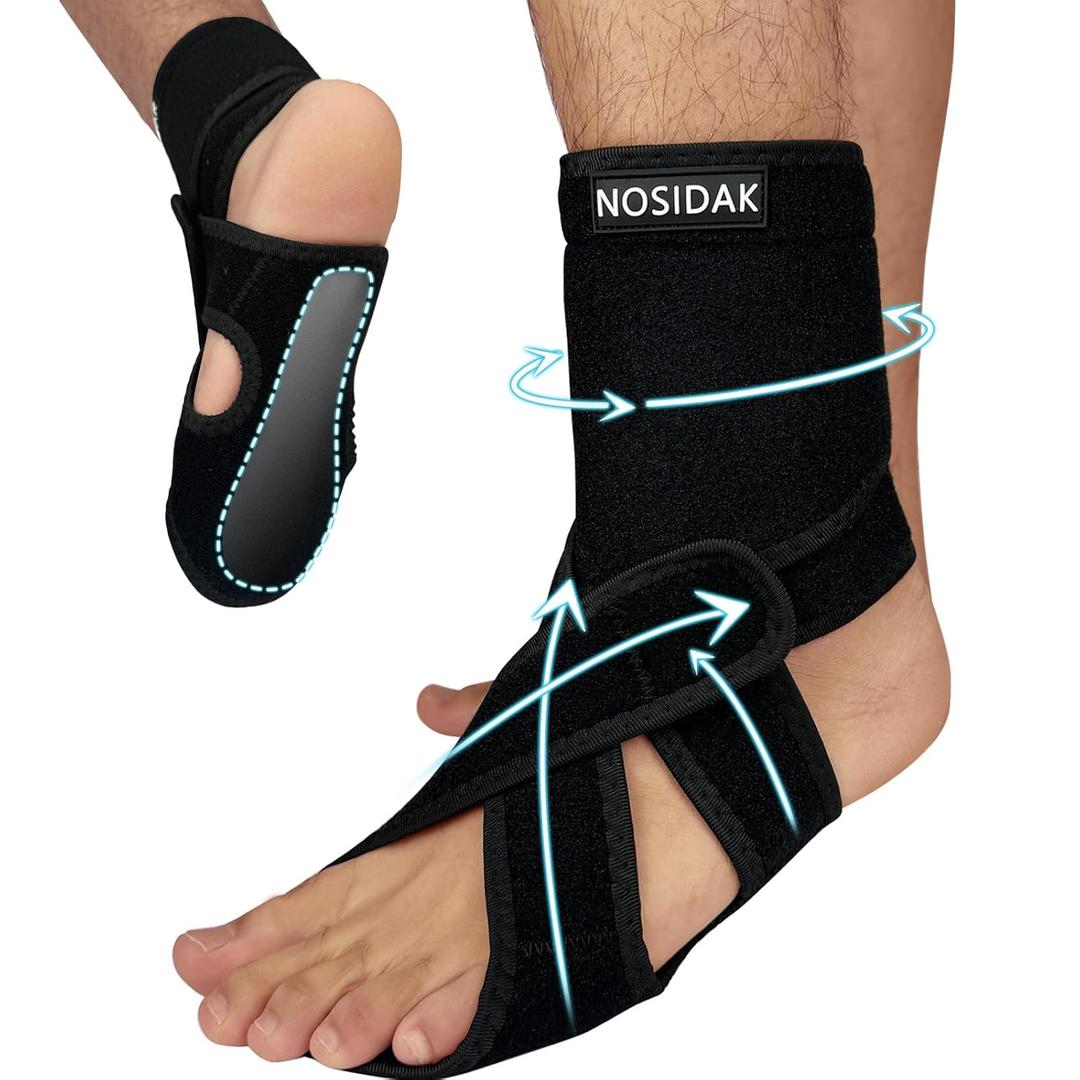 AFO Foot Drop Brace for Walking with Shoes, Plantar Fasciitis Night Splint, Ankle Brace, Drop Foot Brace for Sleeping, Ankle Foot Orthosis for Stroke Recovery, MS, TBI, ALS, Fracture - Left