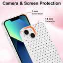 QLTYPRI Cute Phone Case for iPhone 15 Case Polka Dot Fashion Aesthetic Design for Women Girls, Slim TPU Shockproof Protective Phone Cover for iPhone 15 - White