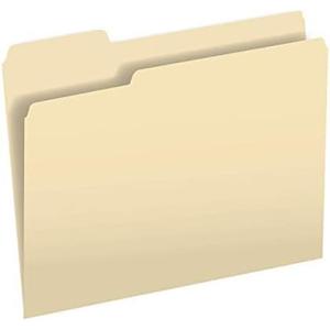 The File King 1/3 Cut File Folders Letter Size - 100 Pack | Manilla Folders 8.5 x 11 | Assorted 3 Tabs | Heavy Duty 11-Point Fiber | Made in USA | Undercut Front Style | Easy Labeling & Organization