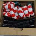 Ultimate Unicorn Christmas Lollipop Pathway Lights for Garden Christmas Decoration Red, 10 LED Peppermint String Lights with Stakes for Outdoor Sidewalk Pathway Rooftop Lawn Garden