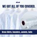 Plasticplace Clear Garment Bags, Protect Clothes from Dust, Dirt, Wrinkles, & Damage, Perfect for Dresses, Dry Cleaning, Storage, & Travel - Zippered, Made in USA 240 Count, 72" X 21" X 7"