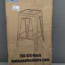 Metal Table Legs 30 Inch Heavy Duty Dining Desk Legs Black Metal Coffee Table Legs with Adjustable Feet Pads, Black, Set of 2