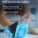 Heel Plantar Fasciitis ice Pack with 2-Layer Cooling Gel for 30-Min Cold Therapy, Ankle Foot Reusable Ice Pack Wrap for Achilles Tendonitis, Sprained Ankles, Swelling, Foot Pain Relief(1, PRO)