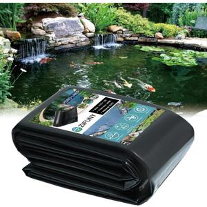 17x17ft Pond Liner with 20 Mils Thickness, UV Resistant Preformed HDPE Pond Liner Easy Cutting (17x17in)