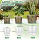 15 Pack 8/10/12 Inch Large Clear Nursery Pots with Drainage Hole, Plastic Plant Pots for Seedling Flower Vegetable, Indoor Outdoor Gardening, Used as Liner Inside Decorative Pot (8 10 12 inch), 8+10+12 Inch-15pcs