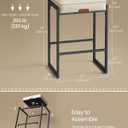 VASAGLE Bar Stools Set of 2, Counter Height, PU Leather, 26-Inch
Mid-Century Modern Bar Stool with Stitching, Kitchen, Home Bar, Dining Room, Cream White, EKHO Collection ULBC086W01