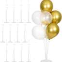 12 Sets Balloon Stand Kit, Balloon Sticks Holder with Base Birthday Wedding Graduation Party Decortaions Table Centerpieces Balloon Arch kit