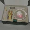 Matcha Whisk Set, Handcrafted Crystalline Glaze Matcha Set, 8 Pcs Matcha Kit Includes Matcha Bowl, Whisk with Holder, Bamboo Scoop & Spoon, Sifter and Tea Towel, Ceremonial Matcha Tea Set (Pink)