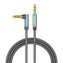 AUX Cord 6ft,3.5mm Stereo Audio Cable 90 Degree Nylon Braided 3.5mm Male to Male Stereo Aux Cables Right Angle TRS Cable Portable Compatible for Headphone, car,Tablets, Speakers (6ft/1.8m)