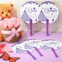 25 Quinceanera Party Favors for Guests Quinceanera Hand Fans Bulk Christmas Plastic Handheld Fans Mis Quince Gift for Girls Sweet 15 Birthday Party Decor Gift Adults Souvenirs (Purple)
