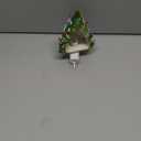 Hausse Christmas Ceramic Tree Night Light, Decorative Snow Covered Xmas Tree Nightlight with Lamp, Multicolor Bulbs & 360 Degree Swivel Plug with ON/Off Switch for Home Bathroom Bedroom Decor