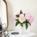 Pink Peonies Silk Flowers 2 Bouquets Pink Fake Peonies 14 Heads Faux Peony Flowers with Stems for Wedding Decoration Bride Bouquet Faux Flowers Crafts Floral Arrangement (Multi-Pink)