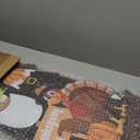 Soaoo 32 Inch Thanksgiving Porch Sign Standing Decor Thanksgiving Yard Signs Wooden Pumpkin Element Decor for Fall Autumn Party Outdoor Decoration(Pilgrim)