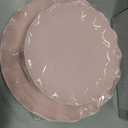LIYH 24 Pcs Pink Plates Reusable, Pink Plastic Scalloped Plate Durable and Dishwasher Safe,Baby Shower Plate, Light Weight Daisy Plastic Wavy Plates for Wedding Party Birthday